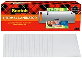 Scotch Termal Laminasyon Combo Paketi, 20 Harf Boyutunda Laminasyon Torbası İçerir, 8,9 x 11'e(TL902VP)kadar Sayfaları tutar