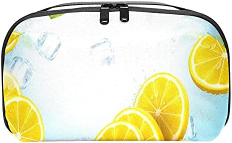 Makyaj çantası Seyahat Çantası, Suya dayanıklı Makyaj kozmetik çantası Seyahat Organizatör Aksesuarları, Yaz Meyve Limon