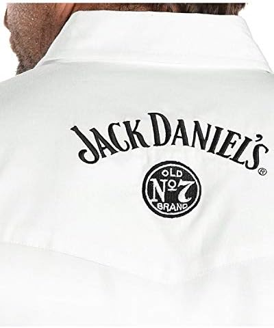 Jack Daniels erkek Daniel'in Logosu Rodeo Uzun Kollu Batı Gömlek