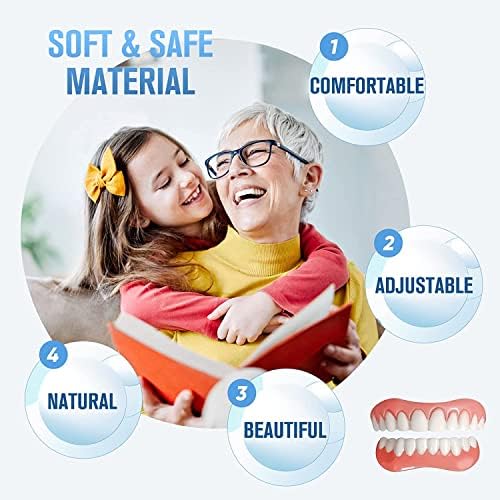 Sahte Dişler, Kadınlar ve Erkekler için 2 adet Protez Diş, Geçici Diş Restorasyonu için Diş Kaplamaları, Doğa ve Rahat, Dişlerinizi