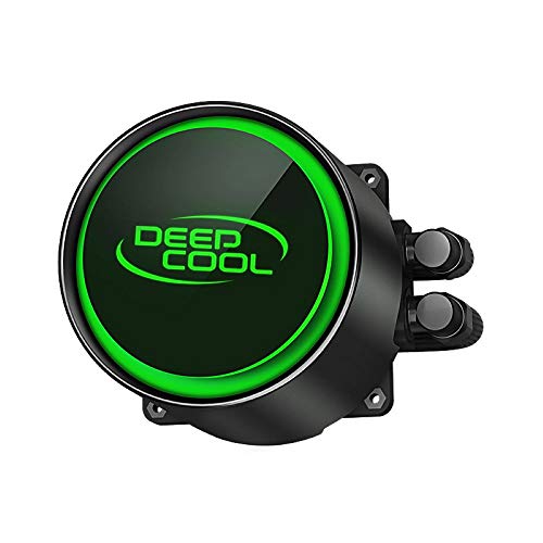 DeepCool Kale 240R Sıvı Soğutucu 240mm Çift Odacıklı Pompa 2550RPM Aura Sync RGB AIO Soğutucu PWM Fanlı Sızıntı Önleyici