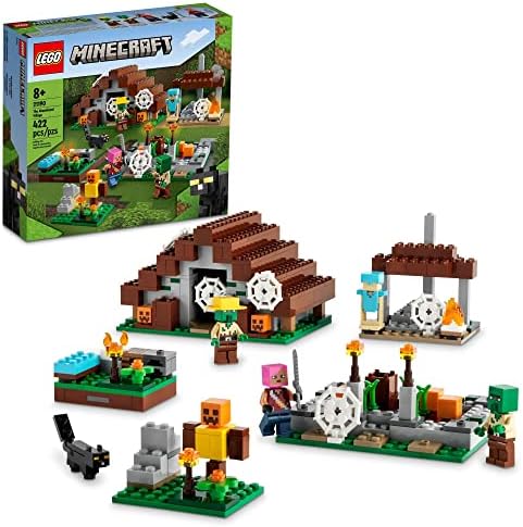 LEGO Minecraft Terk Edilmiş Köy 21190 Yapı Oyuncak Seti-8 Yaş ve Üstü Çocuklar, Kızlar ve Erkekler için Aksesuarlı Zombiler