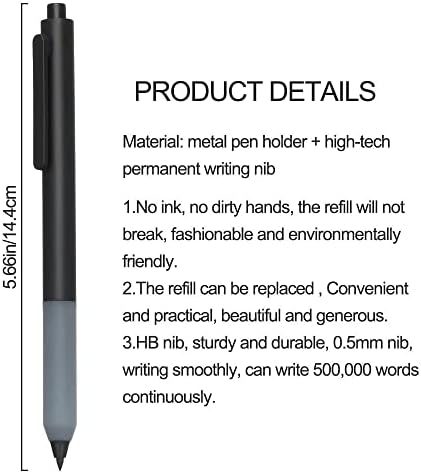Ebedi Kalem Uzun Ömürlü Sanat Kroki Sihirli Kalemler Yazma Boyama Aracı Ofis Kırtasiye ((2 adet), Beyaz)