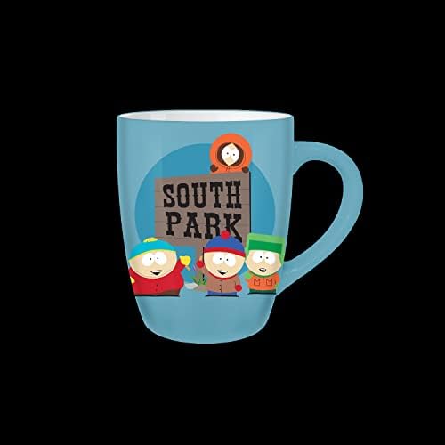Gümüş Buffalo South Park Çocuk ve Logo Jumbo Kavisli Seramik Kupa, 25 Ons