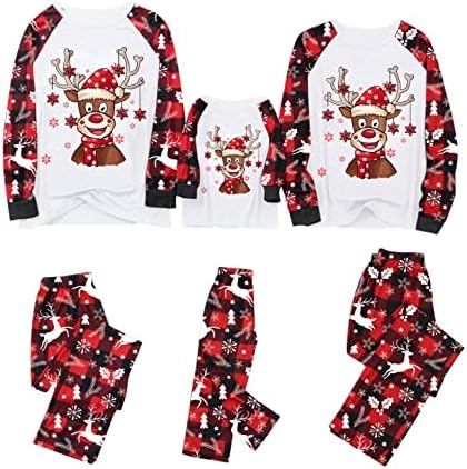 XBKPLO Noel Pjs, aile pijamaları Noel Eşleştirme Setleri Düğün için Çift Ebeveyn-Çocuk Pjs Kıyafet Çocuklar