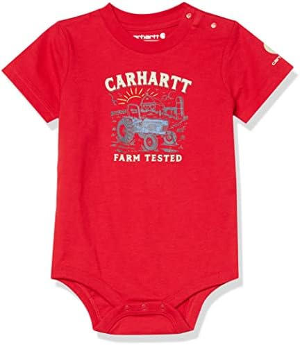 Carhartt erkek bebek Kısa kollu Çiftlik Tulumu