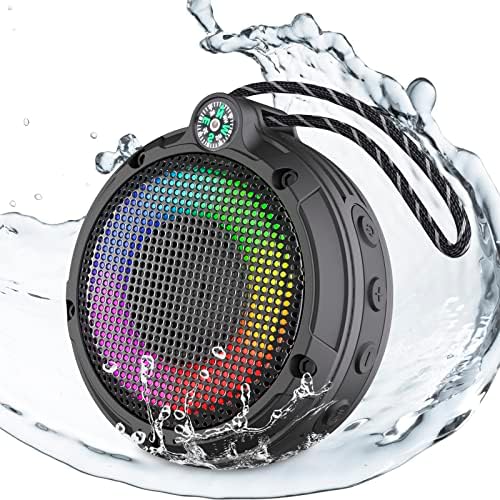 Ortizan Bluetooth Duş Hoparlörü, LED Işıklı IPX7 Su Geçirmez Kablosuz Hoparlör, 8W Yüksek Ses, 24 Saat Çalma Süresi, Yüzer,
