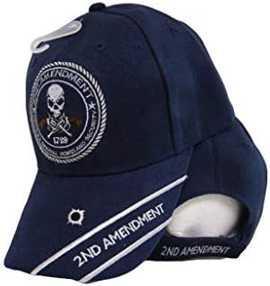 AES 2nd Değişikliği Orijinal İç Güvenlik 1789 Kafatası Mavi İşlemeli Kap Şapka