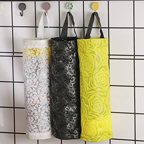 Hemoton Plastik alışveriş çantası Tutucu Kanca ile 2 Takım Çiçek Desen alışveriş çantası Dağıtıcılar Duvara Monte çanta düzenleyici