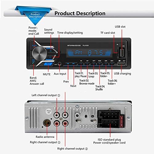 BOOMBOOST araba MP3 çalar ile çift Bluetooth zaman ekran renkli ışık desteği USB / TF / SD/AUX ın MP3/WMA/WAV/FLAC / APE