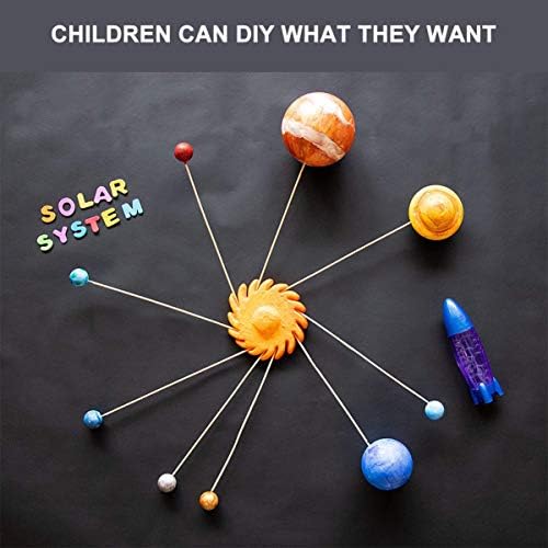 VİCASKY Çiçek Dekor 20 pcs Güneş Sistemi Topları Gezegen Modeli El Sanatları Çocuklar DIY Bilim Projeleri Oyuncak Bitmemiş