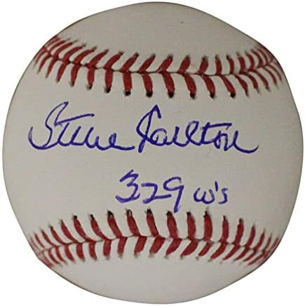 Steve Carlton İmzalı Philadelphia Phillies OML Beyzbol 329 Kazandı JSA 30575-İmzalı Beyzbol Topları