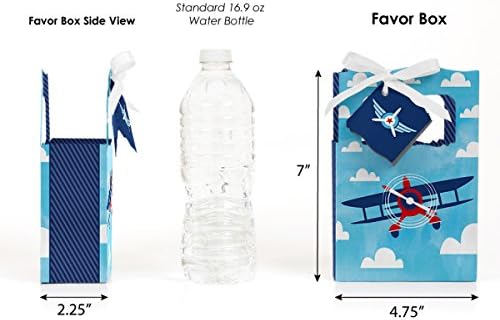 Uçağa Binmek-Uçak-Vintage Uçak Bebek Duşu veya Doğum Günü Partisi İyilik Kutuları-12'li Set