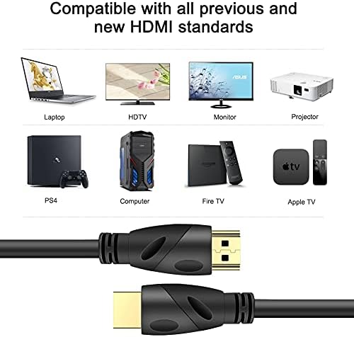 4K HDMI Kablosu 75FT - Rommisie (HDMI 2.0,18 Gbps) Ultra Yüksek Hızlı Altın Kaplama Konektörler,Ethernet Ses Dönüşü,Video