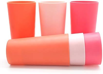 Kırılmaz 26 ons Plastik Bardak içme bardakları, 12 Çok Renkli Set-Bulaşık makinesinde yıkanabilir, BPA İçermez
