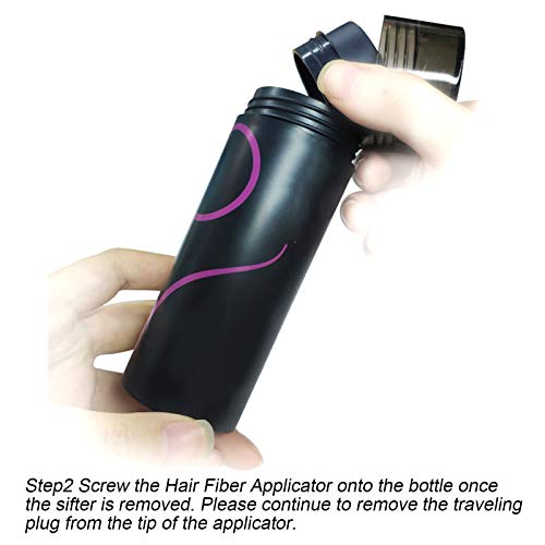 2 adet Saç Fiber Aplikatör Saç yapı elyafı Püskürtme Memesi Saç Çizgisi Tarak Seti Sprey Pompası Şekillendirici Renk Toz