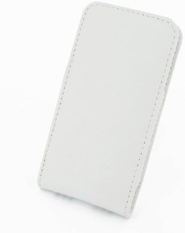 Apple iPhone 5 için Pdair Dikey Kılıf El Yapımı Deri Yumuşak Koruyucu Taşıma Kapağı-Beyaz