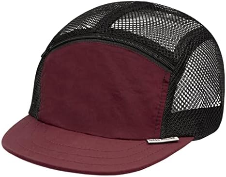 Croogo Örgü şoför şapkası Moda Kısa Ağız beyzbol şapkası 5 Panel Golf Şapka Düz Fatura baba şapkası Soğutma Nefes güneş şapkası