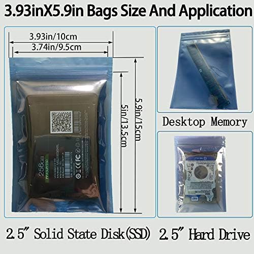Daarcın Antistatik Çanta, 40 adet 4 Boyutları Karışık ESD Çanta Etiketleri ile Sabit Disk HDD için ESD koruyucu çantalar