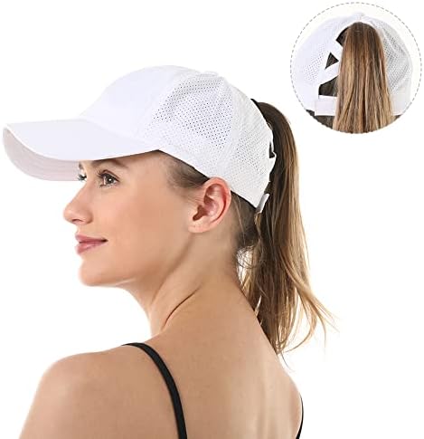 UTTPLL Bayan Criss Çapraz beyzbol şapkası Ayarlanabilir Yüksek Dağınık Topuz Ponycap Hızlı Kuru Şapka Açık Koşu spor şapkaları