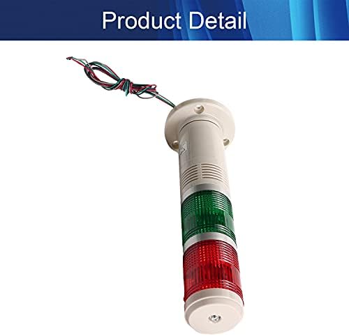 Heyiarbeit uyarı ampul endüstriyel sinyal Alarm Kulesi lambası kırmızı yeşil her zaman açık ışık ses ile 24V 3W 1 ADET
