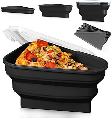 Yeniden kullanılabilir Pizza Saklama kabı. Konteynerimiz, ayarlanabilir pizza dilimi konteynerimiz, BPA içermeyen, Mikrodalga