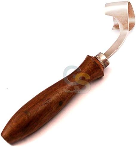 GS Farrier Toynak Bıçağı Oval İsviçre Ahşap Saplı Toynak Bakım Veteriner En İyi Kalite