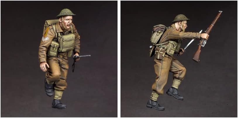 1/35 Reçine Asker Minyatür Model İKINCI dünya savaşı İngiliz Askerleri Reçine model seti demonte ve boyasız Reçine Parçaları