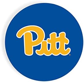 Pittsburgh Üniversitesi Logosu 2,75 x 2,75 Seramik Araba Bardak Altlığı 2'li Paket