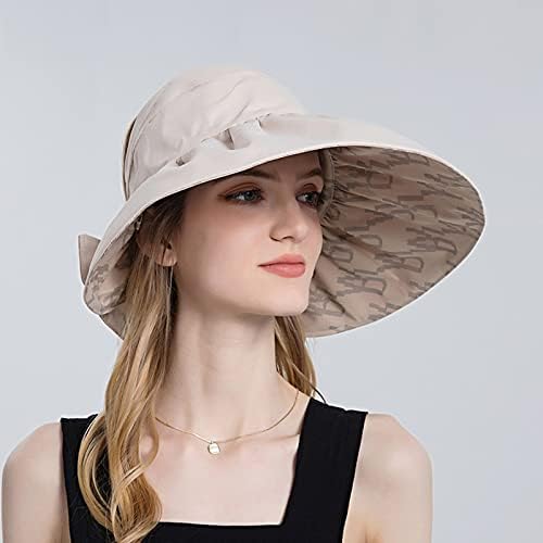 Güneş şapkaları Kadınlar için Geniş Ağızlı Kadın güneş şapkası Geniş Ağızlı plaj şapkası çift taraflı aşınma At Kuyruğu Yaz