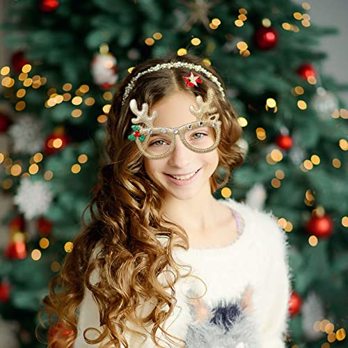 İğneli Metal Saç Tokalarım Noel Süsleri Tokalar Saç Tokası Gözlükler Yılbaşı Hediyeleri 5 Parça Çocuk Çocuk Hediyesi Seti