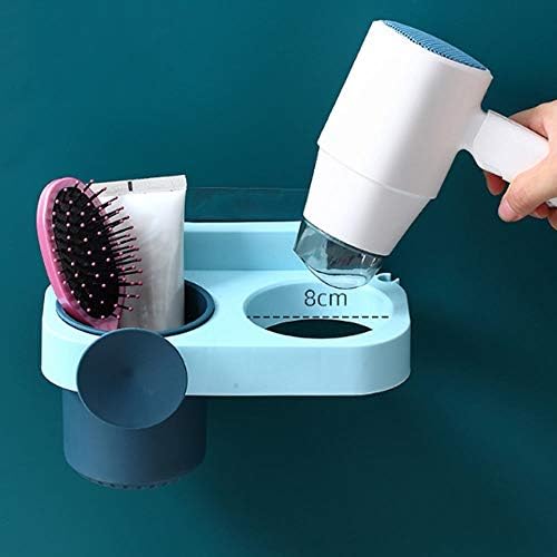 UXZDX Saç Kurutma Makinesi Raf Perforasyon-Ücretsiz Banyo ve Tuvalet Depolama Raf, Çok Fonksiyonlu Saç Kurutma Makinesi Raf
