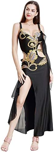 KRALİYET SMEELA oryantal dans kostümü Kadınlar için Oryantal Dans Elbise Dans Elbiseler Maxi Yarık Etek Profesyonel Karnaval