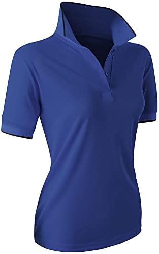 CLOVERY Kadın Spor Giyim 2 Düğmeli Polo Kısa Kollu Gömlek