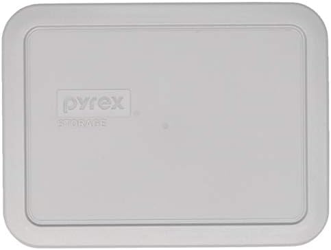 Pyrex 7210-PC 3'lü Kap (1) Gri ve (1) Mavi Plastik Dikdörtgen Gıda Saklama Kapağı, ABD'de üretilmiştir