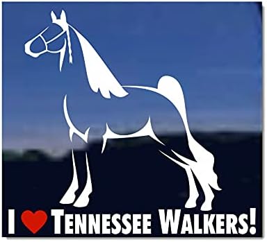 Tennessee Yürüyüşçülerine Bayılırım! ~ Tennessee Yürüyüş at römorku Vinil Pencere çıkartma