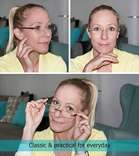 LUR 3 Paket Yarım jant okuma gözlüğü + 7 Paket Çerçevesiz okuma gözlüğü (Toplam 10 Çift Okuyucu +3.50)