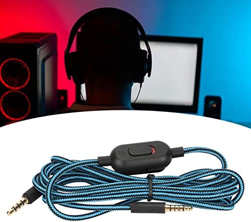 Kulaklık Kablosu, Oyun Kulaklığı Kablosu Ses Kontrollü ve Sessiz Anahtarlı Dokuma Kulaklık Kablosu, Oyun Kulaklığı Uzatma
