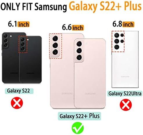 Telefon kılıfı için Samsung Galaxy S22 Artı 6.6 Deri Manyetik Toka Flip Folio Darbeye Dayanıklı cep telefonu Kapak Kredi