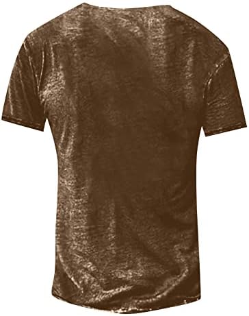 Erkekler Rahat T Shirt Bluz Kısa Kollu Baskılı V Boyun Düğmesi 2023 Moda Tees Yaz Slim Fit Rahat Üstleri