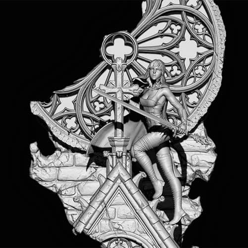 1/24 Reçine şekilli kalıp Antik Fantezi Kadın Savaşçı Reçine model seti demonte ve boyasız - (p9-h13l)