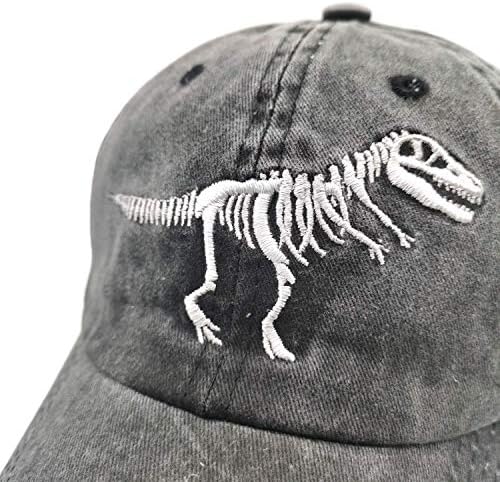 Waldeal Erkek Sevimli Dinozor Şapka Paketi İşlemeli Dinozor Kafatası beyzbol şapkası Ayarlanabilir