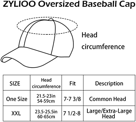 Zylıoo XXL Boy Kamyon şoförü Kapakları, Ayarlanabilir Koşu Şapkaları Büyük Kafaları, Büyük Hafif Örgü Geri beyzbol şapkası