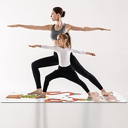 Yoga Mat Tropikal Noel Flamingo Çevre Dostu Kaymaz fitness egzersiz matı Pilates ve Zemin Egzersizleri