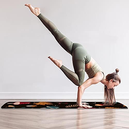Yoga Mat Koyu Sonbahar Mashroom Pattern_Mesa De Trabajo Çevre Dostu Kaymaz fitness egzersiz matı Pilates ve Zemin Egzersizleri
