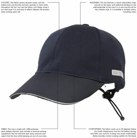 BUİLTCOOL Yetişkin Örgü beyzbol şapkası-Erkekler ve Kadınlar Koşu, Tenis ve Golf için Soğutma yuvarlak şapka