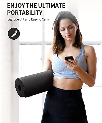 YFBHWYF Yoga Matı-Premium 2mm Kalınlığında Kaymaz egzersiz matı, Her Türlü Yoga, Pilates ve Zemin Antrenmanı için germe matı