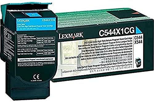 Lexmark C544X1CG C544 C546 X544 X546 X548 Toner Kartuşu (Camgöbeği) Perakende Ambalajında