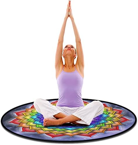 Kilim Yoga Meditasyon Yuvarlak Alan Geleneksel Yuvarlak Meditasyon Mat Yuvarlak Yoga Halı Kalın Kaymaz Kauçuk Kalın Zemin