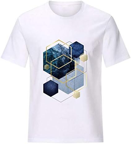MIASHUI Teknoloji Streç Moda Boyun T-Shirt Yuvarlak Gevşek Baskı kadın Geometrik Kadın Grafik Rahat Egzersiz Gömlek